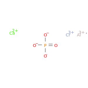 Aluminum calcium chromium phosphate