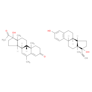 17-Hydroxy-6-methylpregna-4,6-diene-3,20-dione, mixt. with (17 alpha)-19-norpregna-1,3,5(10)- trien-20-yne-3,17-diol
