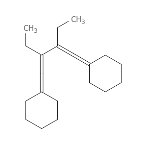 Cyclohexane, 1,1'-(2,3-diethyl-1,3-butadiene-1,4-diylidene)bis-
