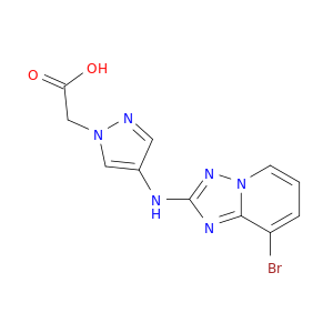 2-(4-((8-Bromo-[1,2,4]triazolo[1,5-a]pyridin-2-yl)amino)-1H-pyrazol-1-yl)acetic acid