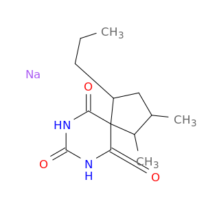 7,9-Diazaspiro[4.5]decane-6,8,10-trione,1,2-dimethyl-4-propyl-, sodium salt (1:1)