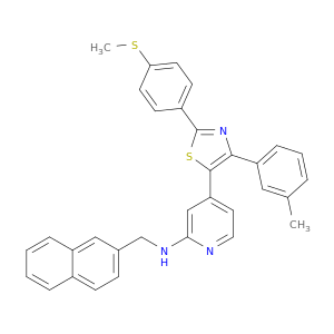 N-[4-[4-(3-METHYLPHENYL)-2-(4-METHYLTHIOPHENYL)-1,3-THIAZOL-5-YL]-2-PYRIDYL]-N-(2-NAPHTHYLMETHYL)AMINE