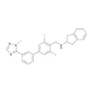 N-(2,3-二氢-1H-茚-2-基)-3,5-二氟-3′-(1H-1,2,4-三唑-5-基)[1,1′-联苯]-4-甲胺