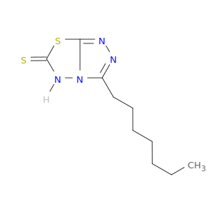 1,2,4-Triazolo[3,4-b][1,3,4]thiadiazole-6(5H)-thione, 3-heptyl-