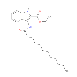 1H-Indole-2-carboxylic acid, 3-[(1-oxododecyl)amino]-, ethyl ester