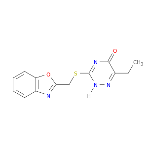 1,2,4-Triazin-5(2H)-one, 3-[(2-benzoxazolylmethyl)thio]-6-ethyl-