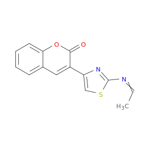 2H-1-Benzopyran-2-one, 3-[2-(ethylideneamino)-4-thiazolyl]-