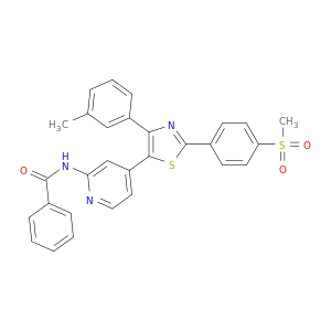 N-[4-[4-(3-METHYLPHENYL)-2-(4-METHYLSULFONYLPHENYL)-1,3-THIAZOL-5-YL]-2-PYRIDYL]BENZAMIDE