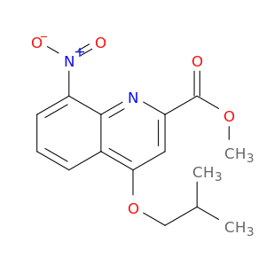2-Quinolinecarboxylic acid, 4-(2-methylpropoxy)-8-nitro-, methyl ester