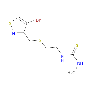 Thiourea, N-[2-[[(4-bromo-3-isothiazolyl)methyl]thio]ethyl]-N'-methyl-
