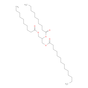 Tetradecanoic acid, 2,3-bis[(1-oxodecyl)oxy]propyl ester