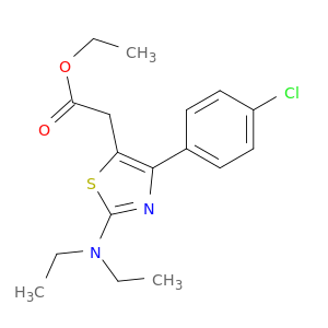 5-Thiazoleacetic acid, 4-(4-chlorophenyl)-2-(diethylamino)-, ethyl ester