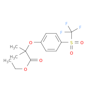Propanoic acid,2-methyl-2-[4-[(trifluoromethyl)sulfonyl]phenoxy]-, ethyl ester
