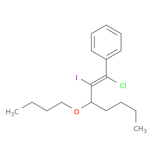 Benzene, [(1E)-3-butoxy-1-chloro-2-iodo-1-heptenyl]-