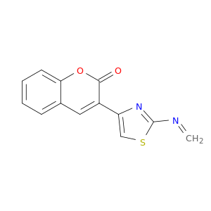 2H-1-Benzopyran-2-one, 3-[2-(methyleneamino)-4-thiazolyl]-