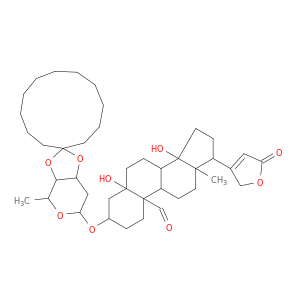Card-20(22)-enolide, 3-[(3,4-O-cyclododecylidene-2,6-dideoxy-b-D-ribo-hexopyranosyl)oxy]-5,14-dihydroxy-19-oxo-, (3b,5b)- (9CI)