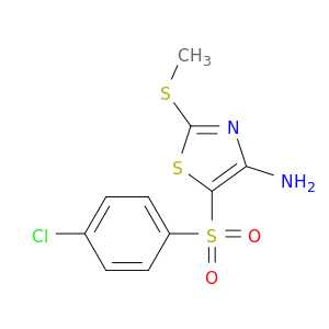 4-Thiazolamine,5-[(4-chlorophenyl)sulfonyl]-2-(methylthio)-