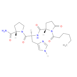 L-Prolinamide, 5-oxo-1-(1-oxohexyl)-L-prolyl-L-histidyl-