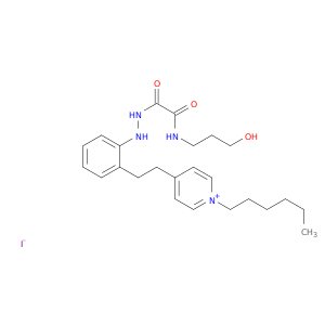 PYRIDINIUM, 1-HEXYL-4-[2-[2-[2-[2-[(3-HYDROXYPROPYL)AMINO]-2-OXOACETYL]HYDRAZINYL]PHENYL]ETHYL]-, IODIDE (1:1)
