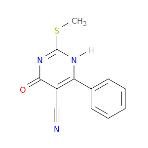 5-Pyrimidinecarbonitrile, 1,4-dihydro-2-(methylthio)-4-oxo-6-phenyl-