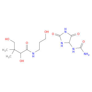 丁酰胺,2,4-二羟基-N-(3-羟丙基)-3,3-二甲基-,CPOMD。用N-(2,5-二氧氧-4-咪唑唑烷基)尿素(1：1)