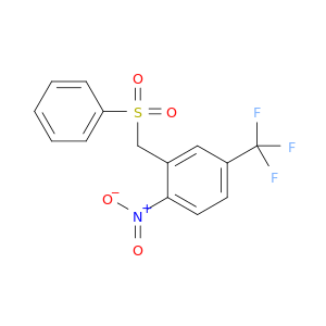 Benzene, 1-nitro-2-[(phenylsulfonyl)methyl]-4-(trifluoromethyl)-