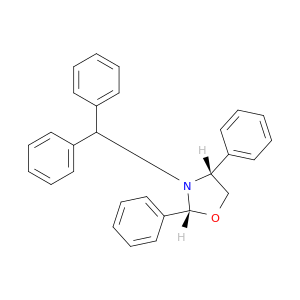 Oxazolidine, 3-(diphenylmethyl)-2,4-diphenyl-, (2R,4R)-