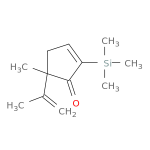 2-Cyclopenten-1-one, 5-methyl-5-(1-methylethenyl)-2-(trimethylsilyl)-