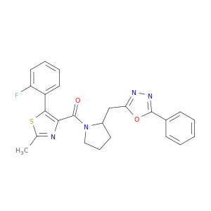 [5-(2-氟苯基)-2-甲基-1,3-噻唑-4-基]-[(2S)-2-[(5-苯基-1,3,4-恶二唑-2-基)甲基]吡咯烷-1-基]甲酮