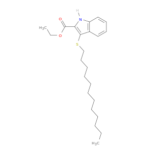 1H-Indole-2-carboxylic acid, 3-(dodecylthio)-, ethyl ester