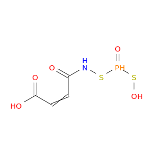 2-Butenoic acid, 4-[[(hydroxymercaptophosphinyl)thio]amino]-4-oxo-