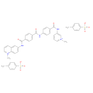 1-methyl-6-{[4-({4-[(1-methylpyridinium-3-yl)carbamoyl]phenyl}carbamoyl)benzoyl]amino}quinolinium bis(4-methylbenzenesulfonate)