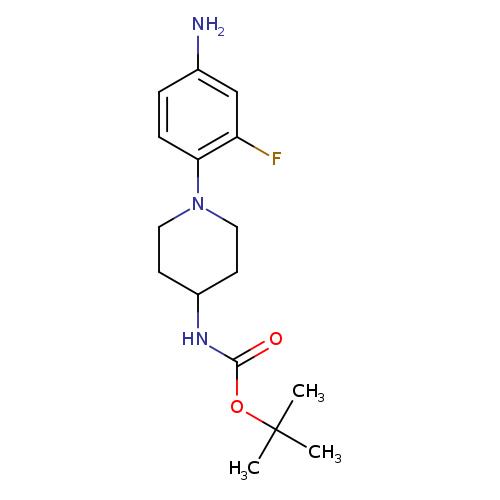 Carbamic acid, N-[1-(4-amino-2-fluorophenyl)-4-piperidinyl]-, 1,1-dimethylethyl ester