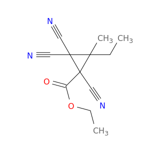 Cyclopropanecarboxylicacid, 1,2,2-tricyano-3-ethyl-3-methyl-, ethyl ester