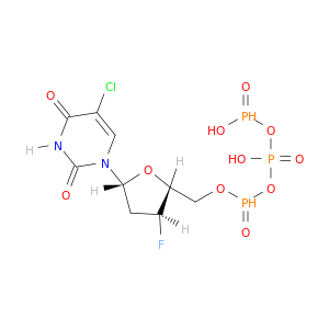 Uridine5'-(tetrahydrogen triphosphate), 5-chloro-2',3'-dideoxy-3'-fluoro- (9CI)