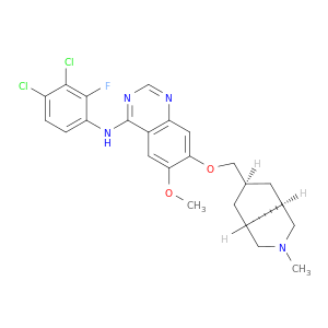 N-(3,4-二氯-2-氟苯基)-6-甲氧基-7-[[(3AALPHA,5BETA,6AALPHA)-八氢-2-甲基环戊并[C]吡咯-5-基]甲氧基]-4-喹唑啉胺