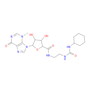 N-[2-(CYCLOHEXYLCARBAMOYLAMINO)ETHYL]-3,4-DIHYDROXY-5-(6-OXO-3H-PURIN-9-YL)OXOLANE-2-CARBOXAMIDE