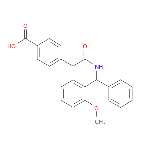 Benzoic acid, 4-[2-[[(2-methoxyphenyl)phenylmethyl]amino]-2-oxoethyl]-