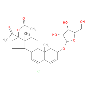PREGNA-4,6-DIEN-20-一,17-(乙酰氧基)-3-(α-L-阿拉伯呋喃氧基氧基)-6-氯,(3β)-
