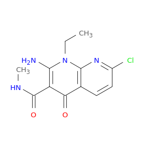 2-​Amino-​7-​chloro-​1-​ethyl-​N-​methyl-​4-​oxo-​1,​4-​dihydro-​1,​8-​naphthyridine-​3-​carboxamide