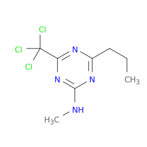 1,3,5-Triazin-2-amine,N-methyl-4-propyl-6-(trichloromethyl)-