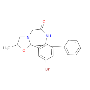Oxazolo[3,2-d][1,4]benzodiazepin-6(5H)-one,10-bromo-2,3,7,11b-tetrahydro-2-methyl-11b-phenyl-