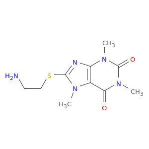 1H-Purine-2,6-dione,8-[(2-aminoethyl)thio]-3,7-dihydro-1,3,7-trimethyl-