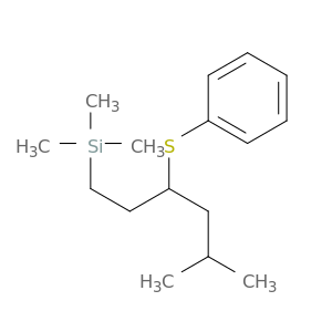 Silane, trimethyl[5-methyl-3-(phenylthio)hexyl]-