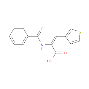 2-Propenoic acid, 2-(benzoylamino)-3-(3-thienyl)-, (E)-