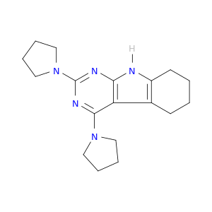 5H-PYRIMIDO[4,5-B]INDOLE, 6,7,8,9-TETRAHYDRO-2,4-DI-1-PYRROLIDINYL-