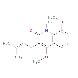 2(1H)-Quinolinone, 4,8-dimethoxy-1-methyl-3-(3-methyl-2-butenyl)-