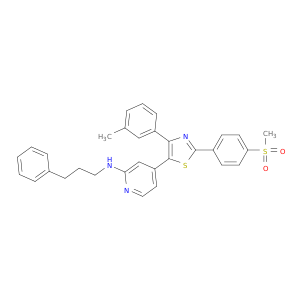 N-[4-[4-(3-METHYLPHENYL)-2-(4-METHYLSULFONYLPHENYL)-1,3-THIAZOL-5-YL]-2-PYRIDYL]-N-(3-PHENYLPROPYL)AMINE