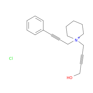 Piperidinium, 1-(4-hydroxy-2-butynyl)-1-(3-phenyl-2-propynyl)-, chloride