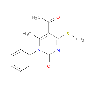 2(1H)-Pyrimidinone, 5-acetyl-6-methyl-4-(methylthio)-1-phenyl-
